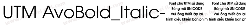 UTM AvoBold_Italic字体转换